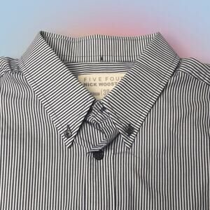 NICK WOOSTER Men’s Medium Blue Striped Dress Shirt